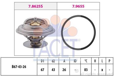 Термостат системи охолодження FACET 78625