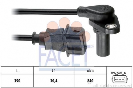 Датчик положения коленвала Audi A3, Seat Leon, Skoda Octavia, VW Golf IV FACET 9.0204