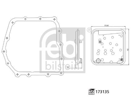 Фільтр масляний АКПП CHRYSLER VOYAGER 96-08, DODGE AVENGER з прокладкою (FEBI) FEBI BILSTEIN 173135