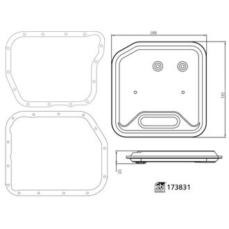 FEBI Фильтр + прокладка АКП JEEP Grand Cherokee 96- FEBI BILSTEIN 173831