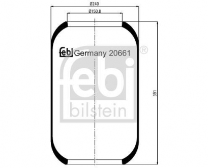 Балон подушки пневматичної підвіски FEBI BILSTEIN 20661