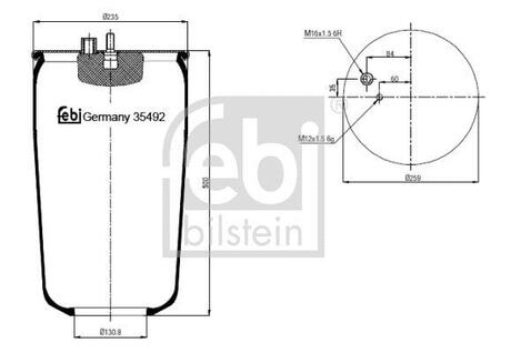 Кожух пневматической рессоры FEBI BILSTEIN 35492