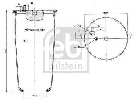 Кожух пневматической рессоры FEBI BILSTEIN 35617