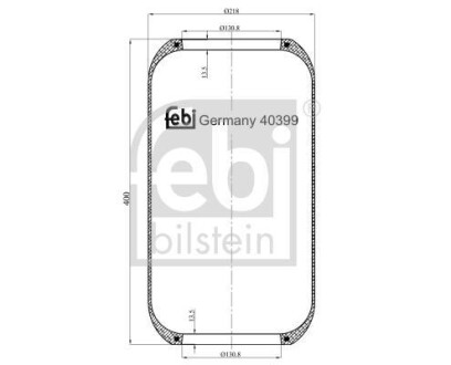 Пневмоподушка підвіски FEBI BILSTEIN 40399