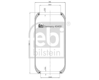 Пневмоподушка підвіски FEBI BILSTEIN 40400