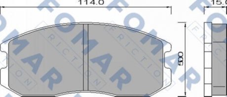 Гальмівні колодки, дискове гальмо (набір) FOMAR FO460181