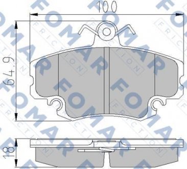 Колодки гальмівні дискові FOMAR FO608381