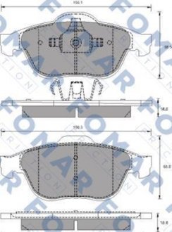 Гальмівні колодки FOMAR FO686281