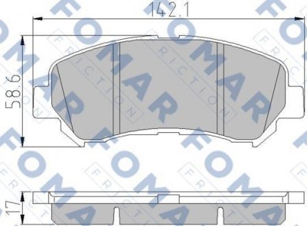 Гальмівні колодки (набір) FOMAR FO933681