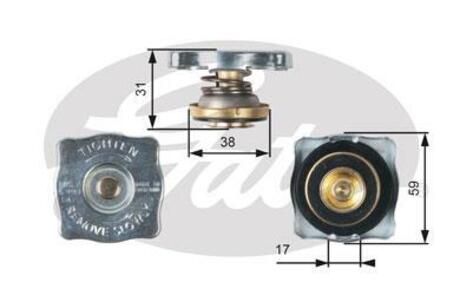 Запірна кришка радіатора Ducato/Niva 1.5-2.5 82-98 Gates RC130