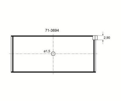 Шатунный подшипник Glyco 71-3694/4 0.50MM