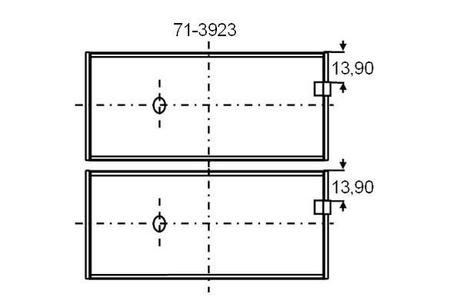 Вкладыши шатунные std pl (к-т r6 цил) volvo d12/rvi dxi12/euro 3 Glyco 71-3923/6 STD