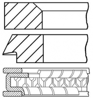 Кольца поршневые renault 81,00 1,7i f2n/f3n GOETZE 08-335100-00