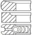 Комплект кілець поршня двигуна (на 1 циліндр) GOETZE 08-431707-00 (фото 1)