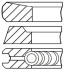 Комплект кілець поршня двигуна (на 1 циліндр) GOETZE 08-436107-00 (фото 1)