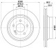 Тормозной диск зад. W211/212/204 02- (PRO) HELLA PAGID 8DD355108-861