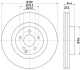 Тормозной диск перед. W211/204 02-15 (PRO) HELLA PAGID 8DD355109-431