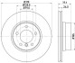 Тормозной диск перед. E60/E61 03-10 Pro HELLA PAGID 8DD355109-901