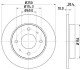 HELLA PRO MITSUBISHI Гальмівний диск задн. COLT CZC VI 1.5 06, COLT VI 1.1, 1.3, 1.5 04-, SMART 8DD 355 111-531