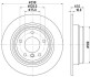 HELLA PRO HIGH CARBON BMW диск гальмівний задн. E39 2,0-2,5 (298*8,4) 8DD 355 127-271