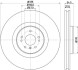 HELLA PRO HIGH CARBON DB диск гальмівний передн. GL X164 06- 8DD 355 128-941