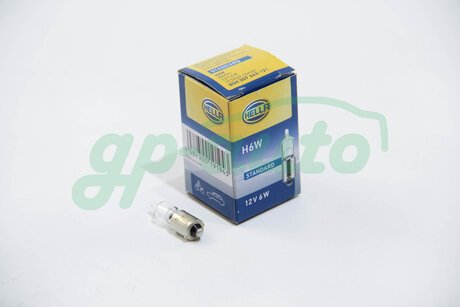 Автолампа BA9S 12V 6WT6W H6W 12V6W HELLA 8GH007643-121