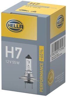 Лампа розжарювання H7 12V 55W PX26d, +60% HELLA 8GH 223 498-231