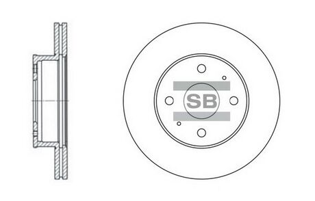 Диск тормозной hyundai verna 99-05 передн. (sangsin) Hi-Q (SANGSIN) SD1004