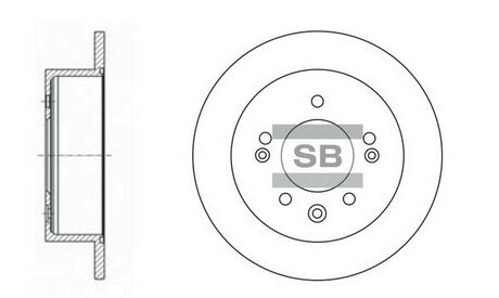 Диск тормозной HYUNDAI ELANTRA 06- AVANTE 06- задн. (SANGSIN) Hi-Q (SANGSIN) SD1020