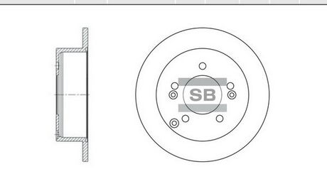 Диск гальмівний Hi-Q (SANGSIN) SD1024