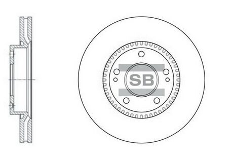 Диск тормозной hyundai coupe 1.62.02.7 nf sonata 2.02.43.3 передн. (sangsin) Hi-Q (SANGSIN) SD1056