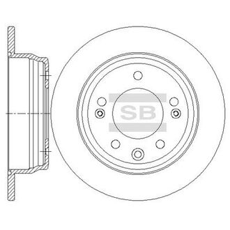 Диск тормозной hyundai i30 (fd) 1.4, 1.6, 2.0, 1.6 crdi, 2.0 crdi задн. (sangsin) Hi-Q (SANGSIN) SD1081