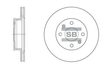 Гальмівний диск Hi-Q (SANGSIN) SD2010