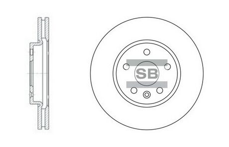 Тормозной диск передний Hi-Q (SANGSIN) SD3031