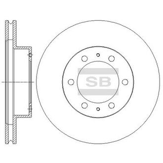 Тормозной диск передний Hi-Q (SANGSIN) SD4030 (фото 1)