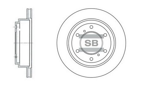 Диск тормозной mitsubishi pajero iii передн. (sangsin) Hi-Q (SANGSIN) SD4307 (фото 1)