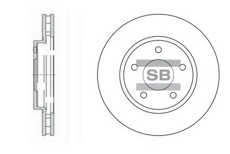 Диск тормозной mitsubishi lancer saloon(cyza)-1.5,1.6,1.8,2.0 передн. (sangsin) Hi-Q (SANGSIN) SD4315