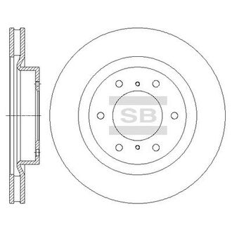Диск тормозной mitsubishi pajero iv передн. (sangsin) Hi-Q (SANGSIN) SD4324 (фото 1)