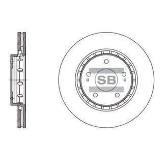 Диск гальмівний Hi-Q (SANGSIN) SD4329