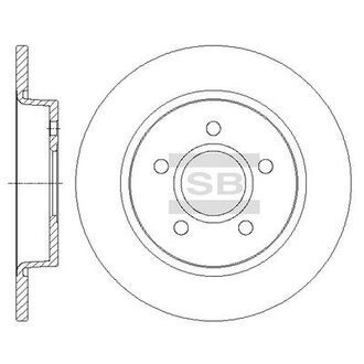 Гальмівний диск задній Hi-Q (SANGSIN) SD5303