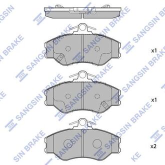 Колодка торм. диск. hyundai hyundai h100 2.4i 93.07- передн. (sangsin) Hi-Q (SANGSIN) SP1072