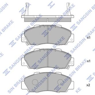 Колодка торм. диск. honda accord, crv, hr-v передн. (sangsin) Hi-Q (SANGSIN) SP1076-F