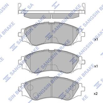 Колодка торм. диск. daewoo leganza 2.0 97-02 передн. (sangsin) Hi-Q (SANGSIN) SP1102