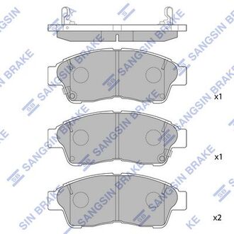 Колодка торм. диск. toyota corolla -97 передн. (sangsin) Hi-Q (SANGSIN) SP1110