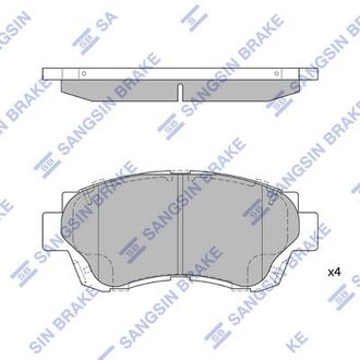 Комплект гальмівних колодок - дискові Hi-Q (SANGSIN) SP1138