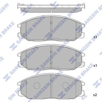 Колодка торм. диск. hyundai rexton 2.7, 3.2 04- передн. (sangsin) Hi-Q (SANGSIN) SP1171 (фото 1)