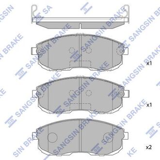 Колодка торм. диск. samsung sm 5 передн. (sangsin) Hi-Q (SANGSIN) SP1183