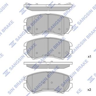 Колодка торм. диск. hyundai elantra передн. (sangsin) Hi-Q (SANGSIN) SP1202