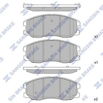 Колодка торм. диск. chevrolet captiva 2.0 06- передн. (sangsin) Hi-Q (SANGSIN) SP1204