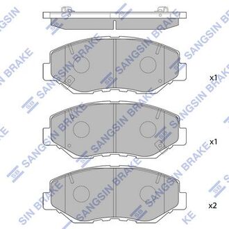 Колодка гальм. диск. HONDA CRV 2.0I,2.2I передн. (SANGSIN) Hi-Q (SANGSIN) SP1237